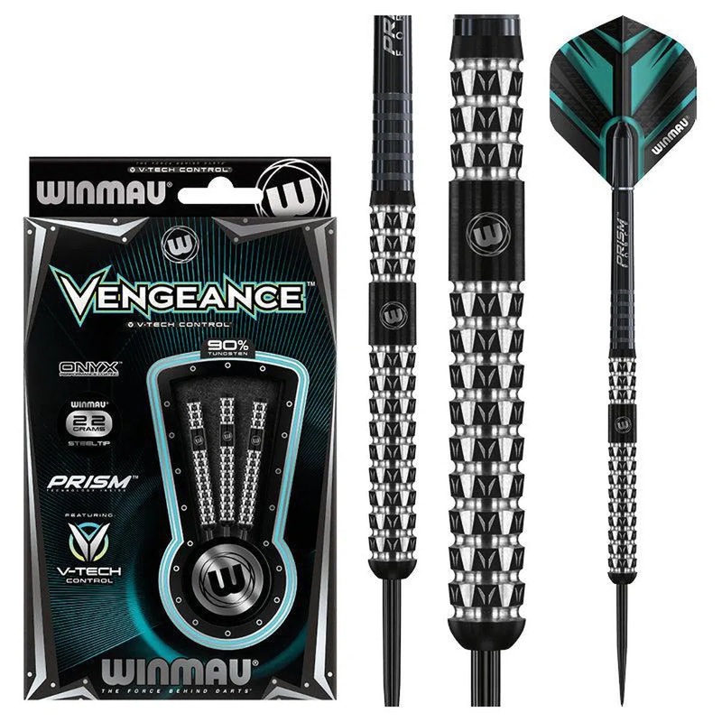 Winmau Vengeance 90% Tungsten Steel Tip Darts 22 GRAM