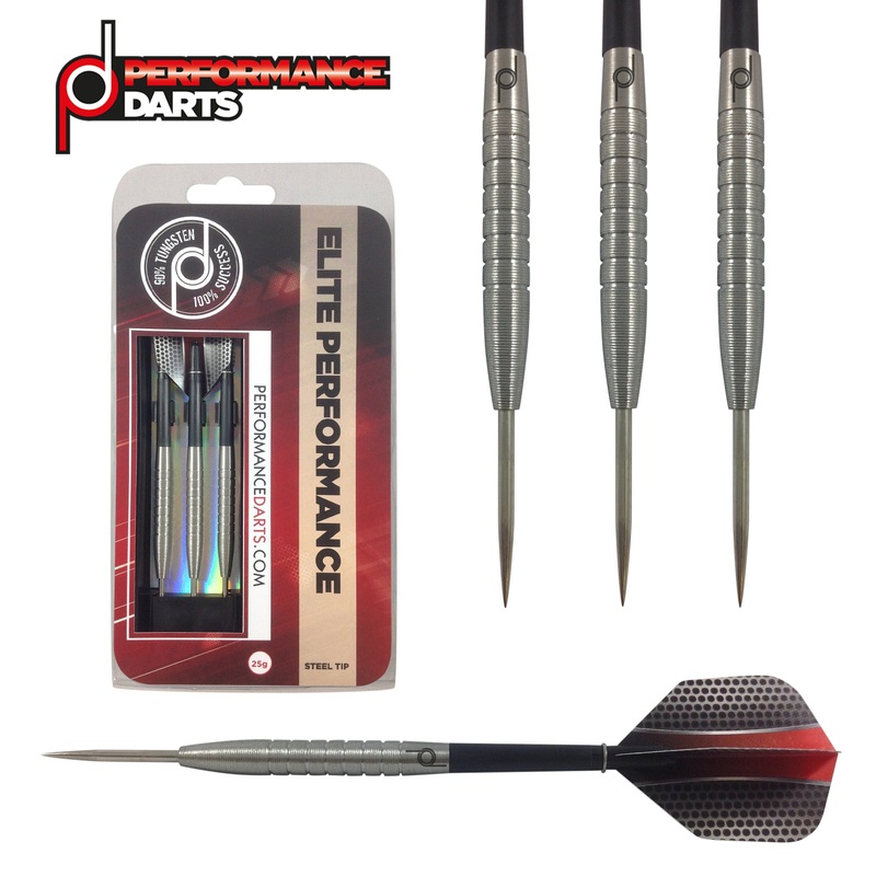 Elite 90% Tungsten Steel Tip Darts by Performance Darts 23 Gram