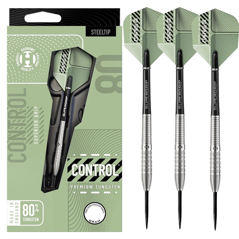 Harrows Control – Steel Tip Darts – 80% Tungsten – 24g Tapered