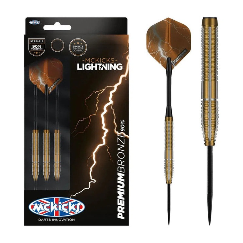 McKicks Premium Bronze 90% Tungsten Steel Tip Darts 23 GRAM