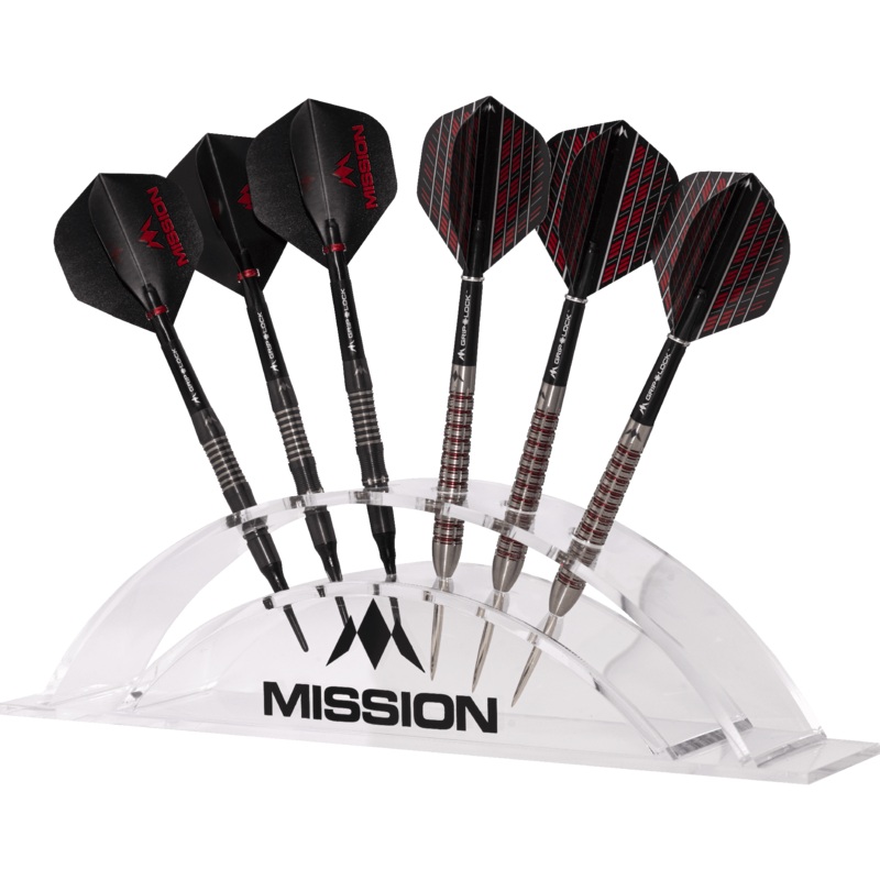 *Mission Station 6 – holds 6 darts – Acrylic Darts Display Arc