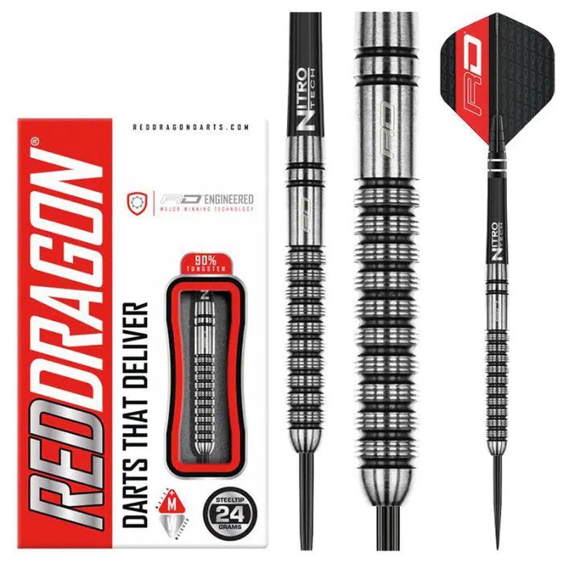 Red Dragon Gian Van Veen 90% Tungsten Steel Tip Darts 21 GRAM