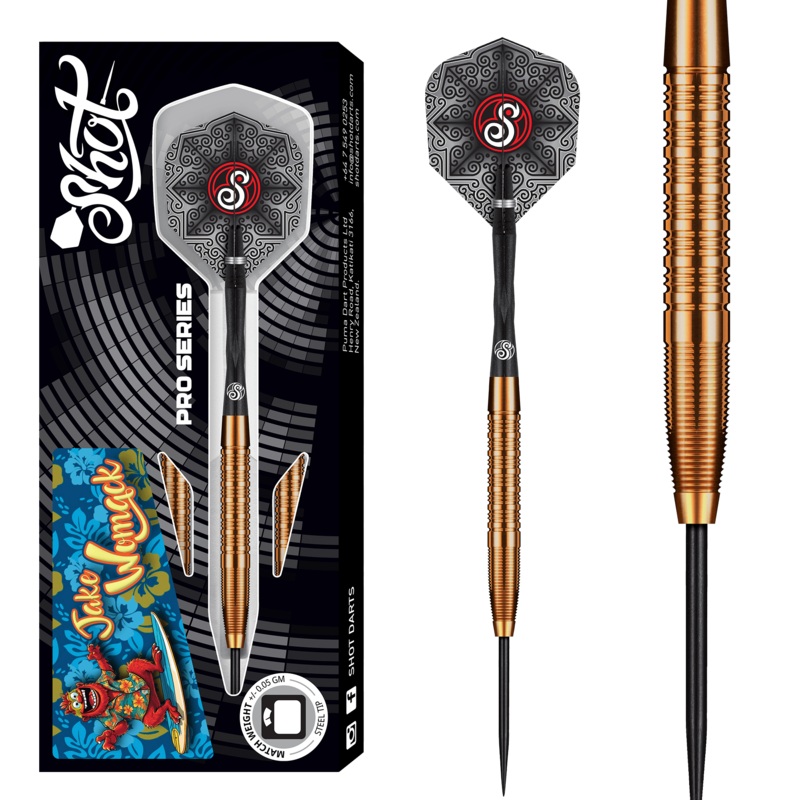 Shot Pro Series Darts – Steel Tip – 90% Tungsten – Jake Womack – 23g