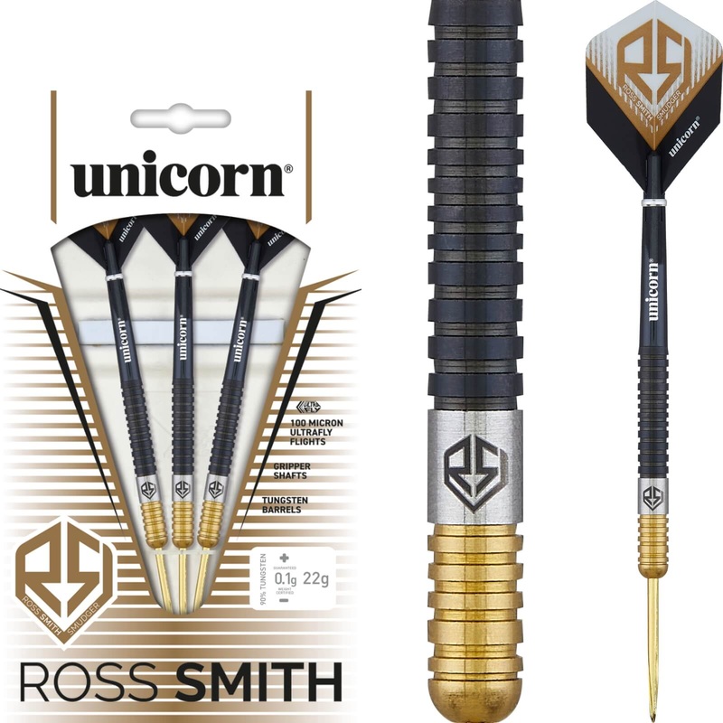 Unicorn – Ross Smith Two-Tone Darts – Steel Tip – 90% Tungsten – 20g 22g 24g 20 grams
