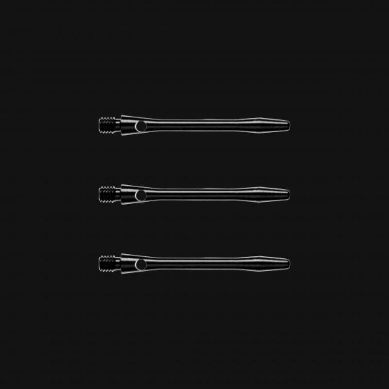 Winmau Anodized Aluminium Short Black Aluminium Short (35mm in length excluding thread) Black
