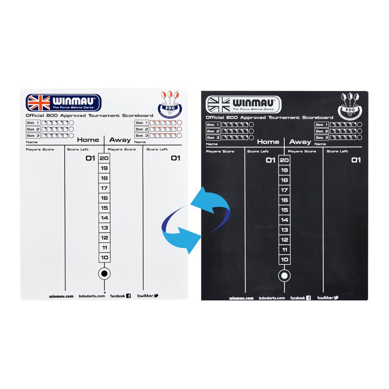 Winmau Dry Wipe/Chalkboard Scoreboard (Discontinued) Cricket, sets and legs options.