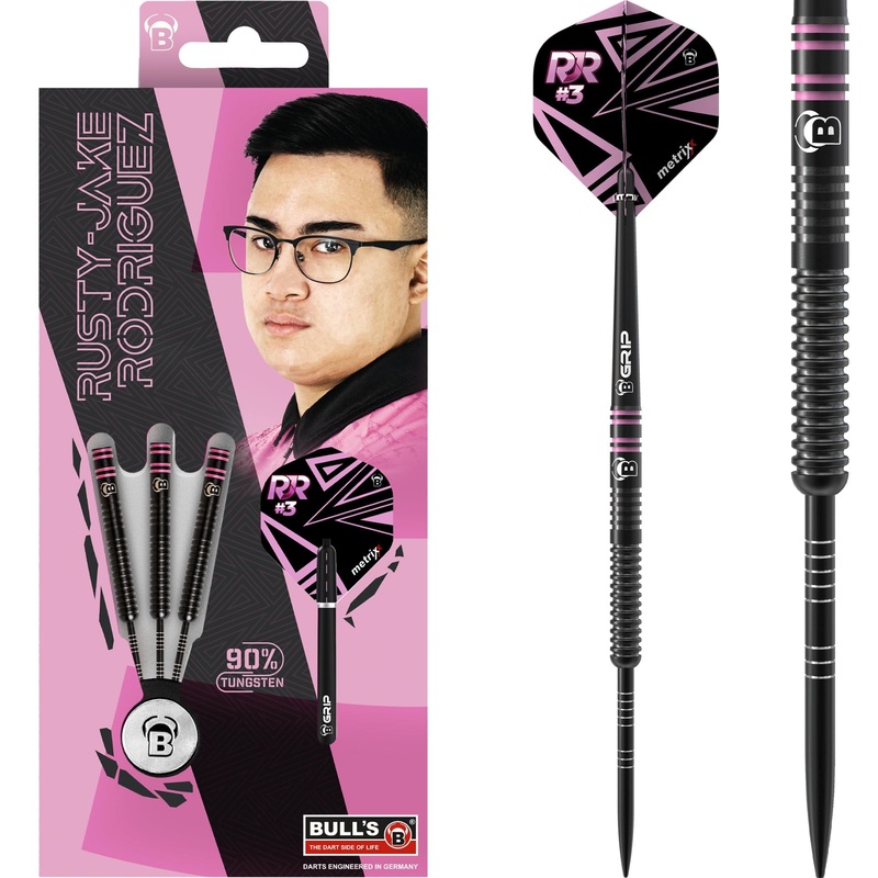 *BULL’S Rusty-Jake Rodriguez – Steel Tip – 90% Tungsten – Black Titanium 21g