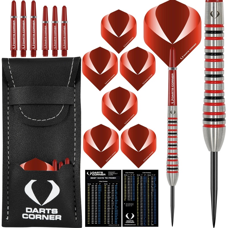 *Darts Corner Firescar Darts – Steel Tip – M3 – Red Ring 24g