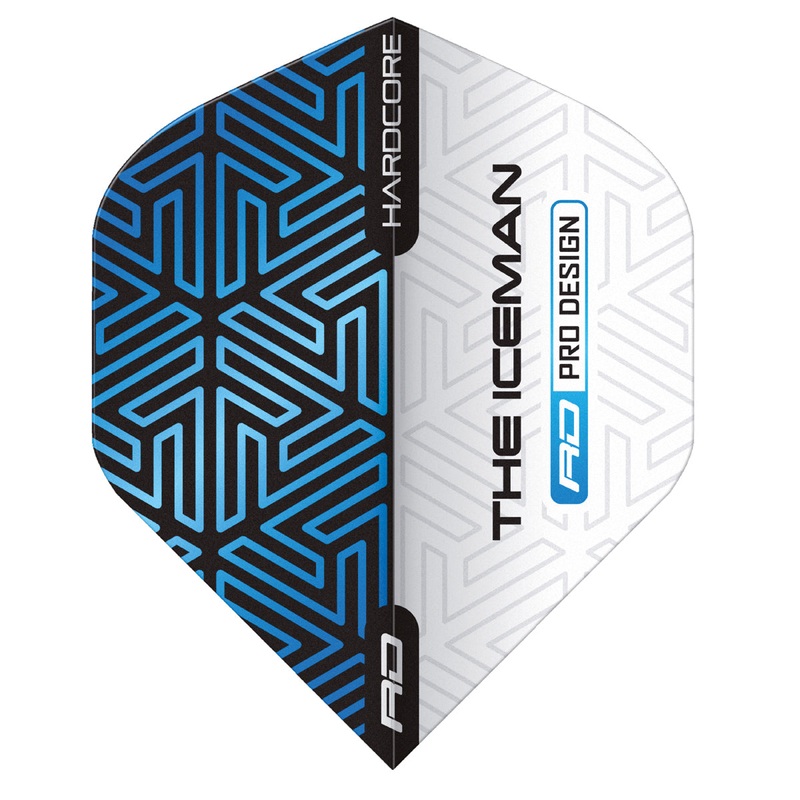Hardcore Premium Gerwyn Price Blue & White Standard Dart Flights by Red Dragon