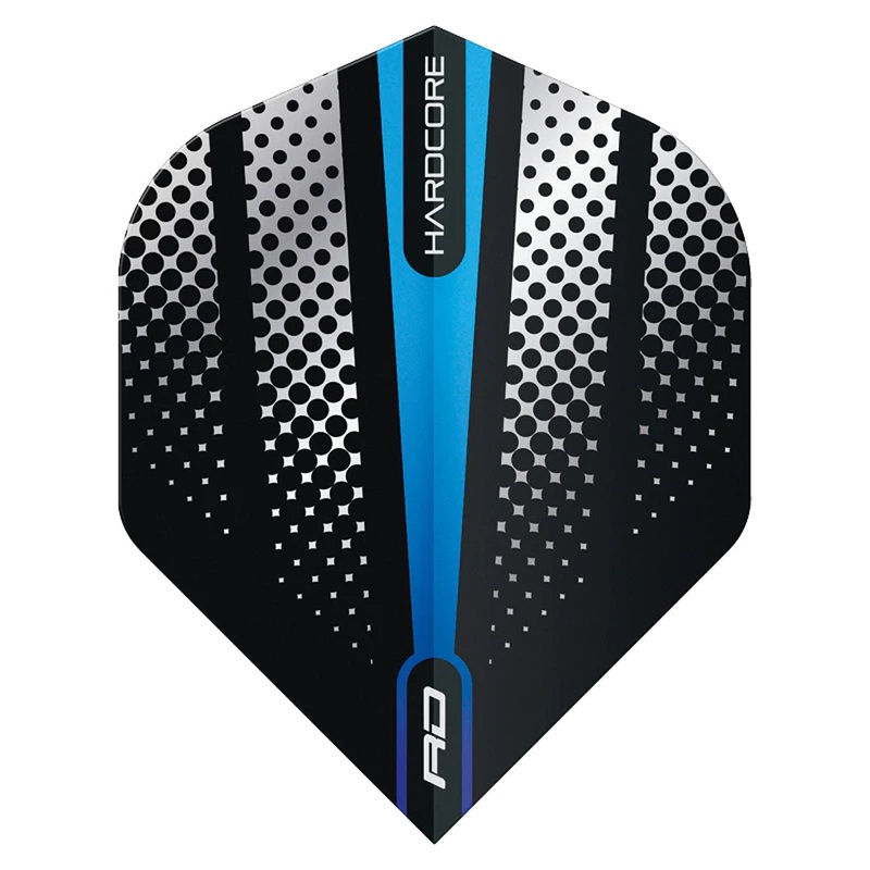 Hardcore Radical Blue Flash Standard Dart Flights by Red Dragon