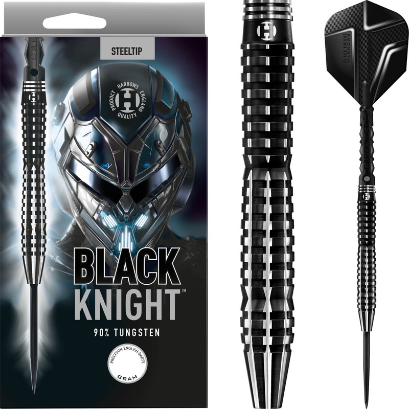 Harrows – Black Knight Darts – Steel Tip – 90% Tungsten – 21g 22g 23g 24g 25g 26g 21 grams