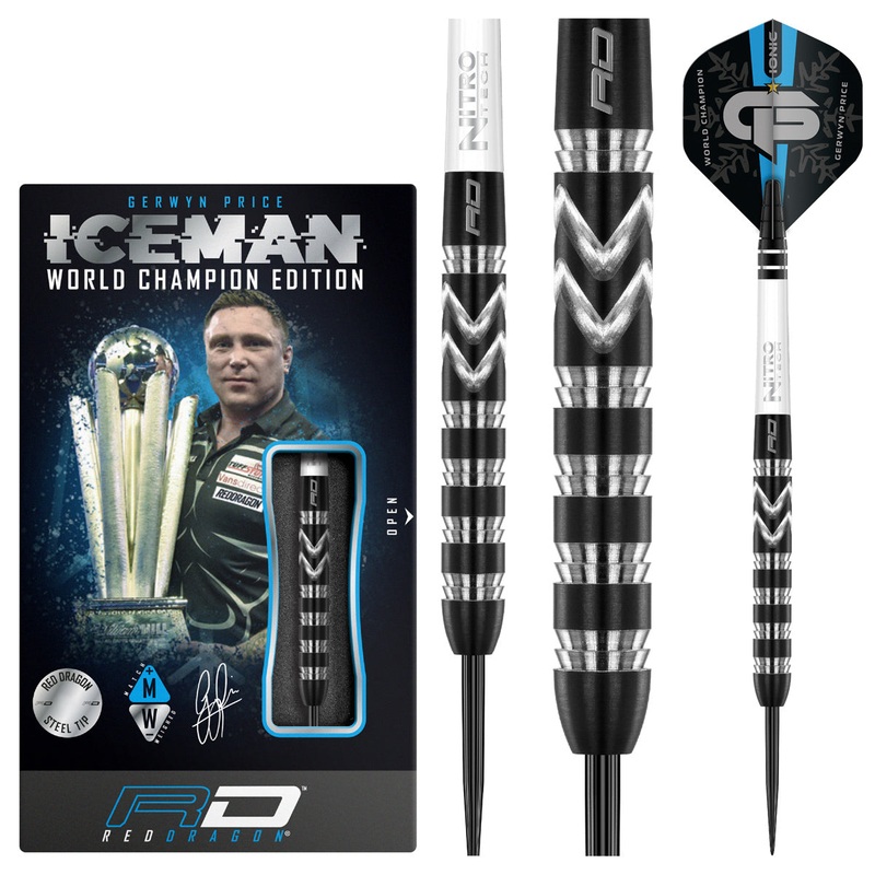 Iceman World Championship Special Edition 90% Tungsten Steel Tip Darts by Red Dragon 24 Gram