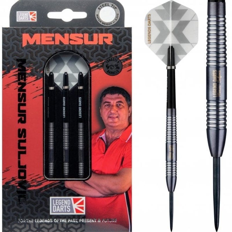 *Legend Darts – Steel Tip – The Gentle – Mensur Suljovic – Black 21g