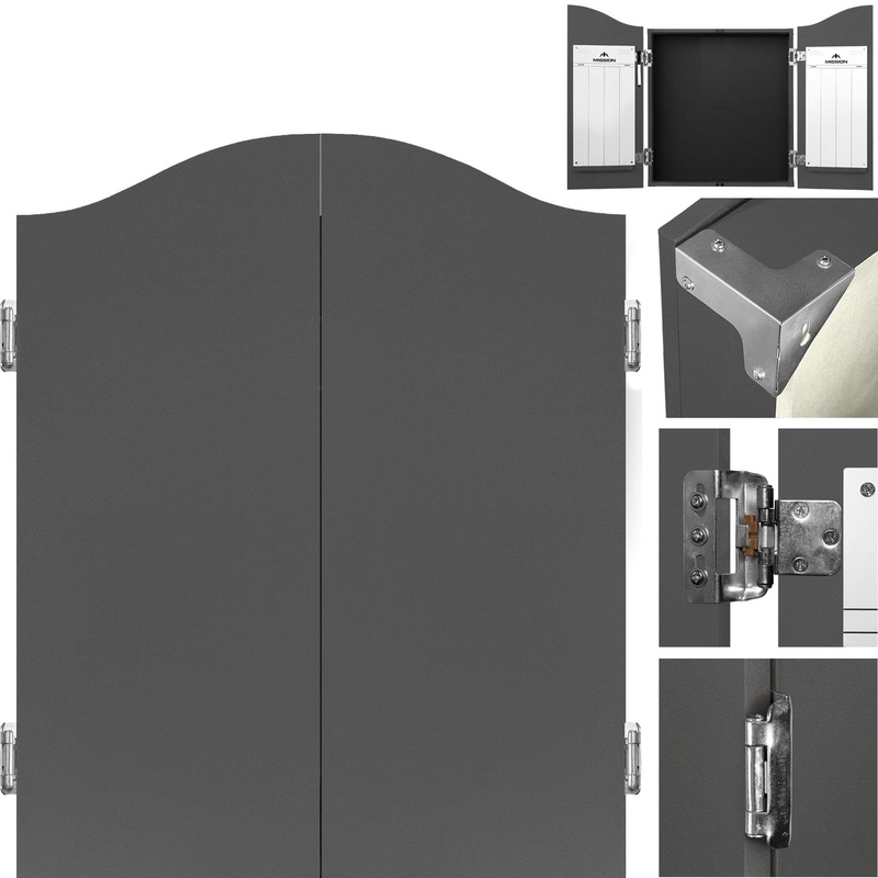 Mission Dartboard Cabinet – Deluxe Quality – Plain Grey