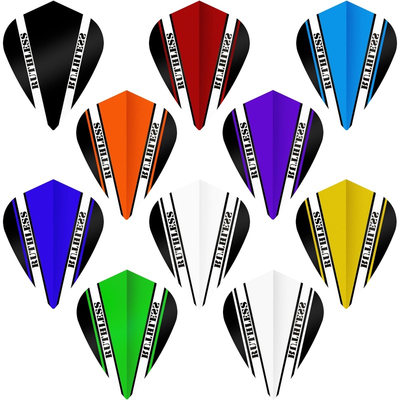 *Ruthless – V100 Pro – Dart Flights – 100 Micron – Kite Red