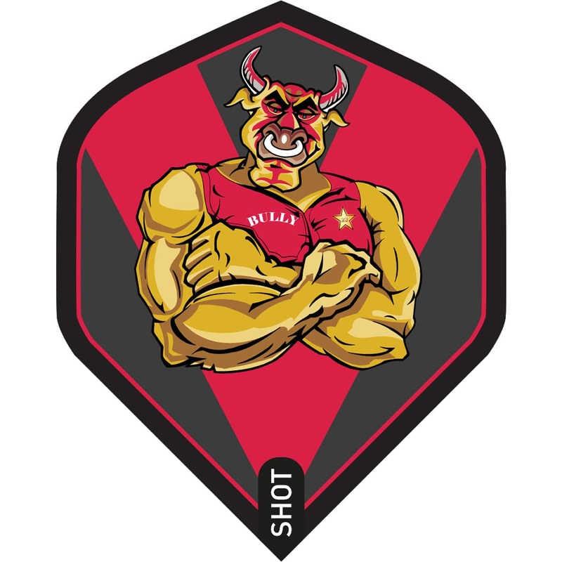 Shot Michael Smith Dart Flights – 100 Micron – Std – No2 – Bully Boy – Red