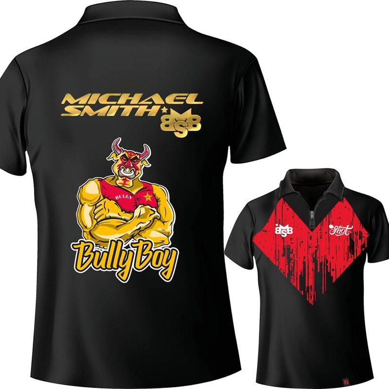 *Shot Michael Smith Dart Shirt – Training Kit – Bully Boy – Red V Small