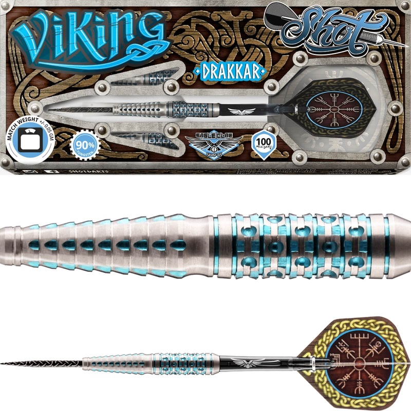 Shot – Viking Drakkar Darts – Steel Tip – 90% Tungsten – 23g 25g 27g 23 grams