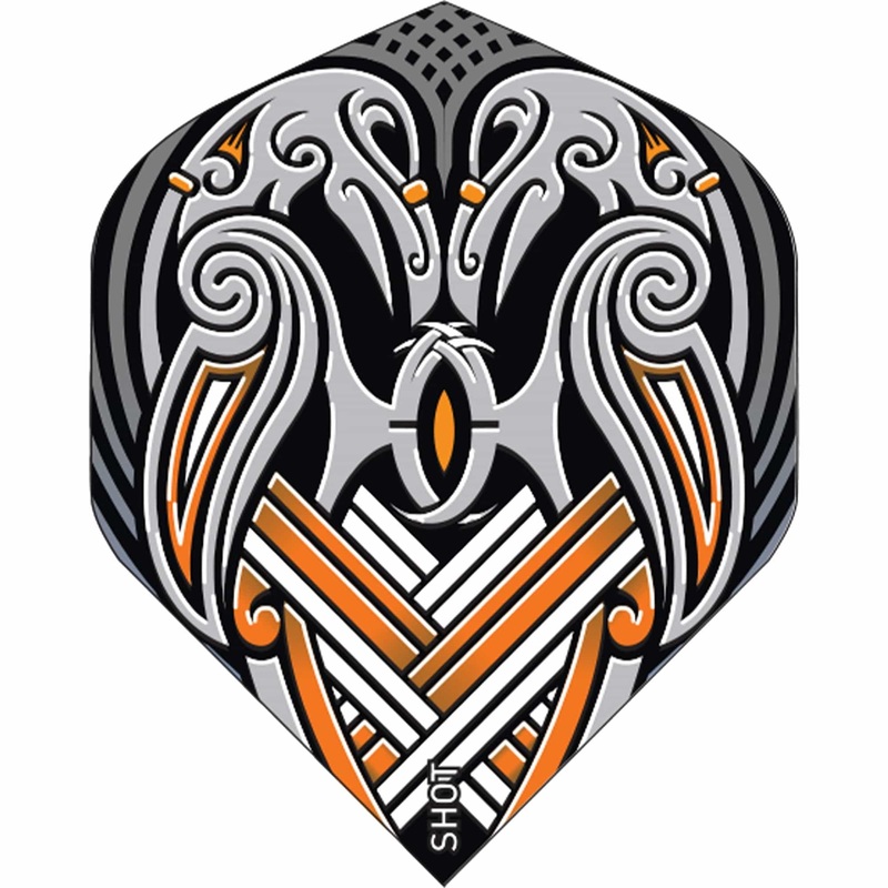 Shot Viking Raven Dart Flights – 100 Micron – Std – No2 – Black