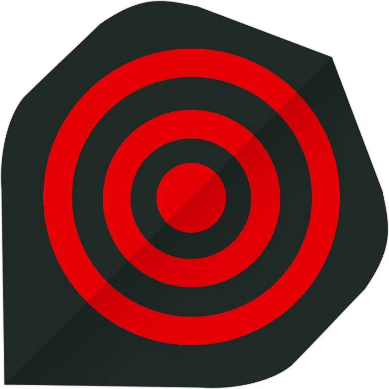 Bull’s DE Base Dart Flights – Red & Black Target