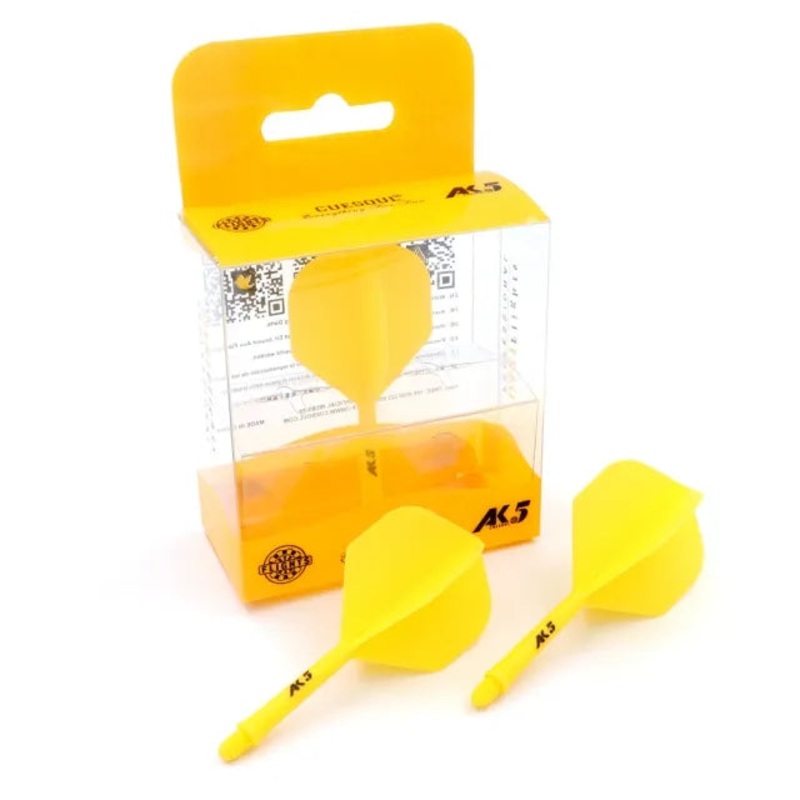 CUESOUL ROST AK5 Integrated Dart Shaft & Flight – Standard Shape – Long – Yellow Yellow Long (33mm in length excluding thread) Standard