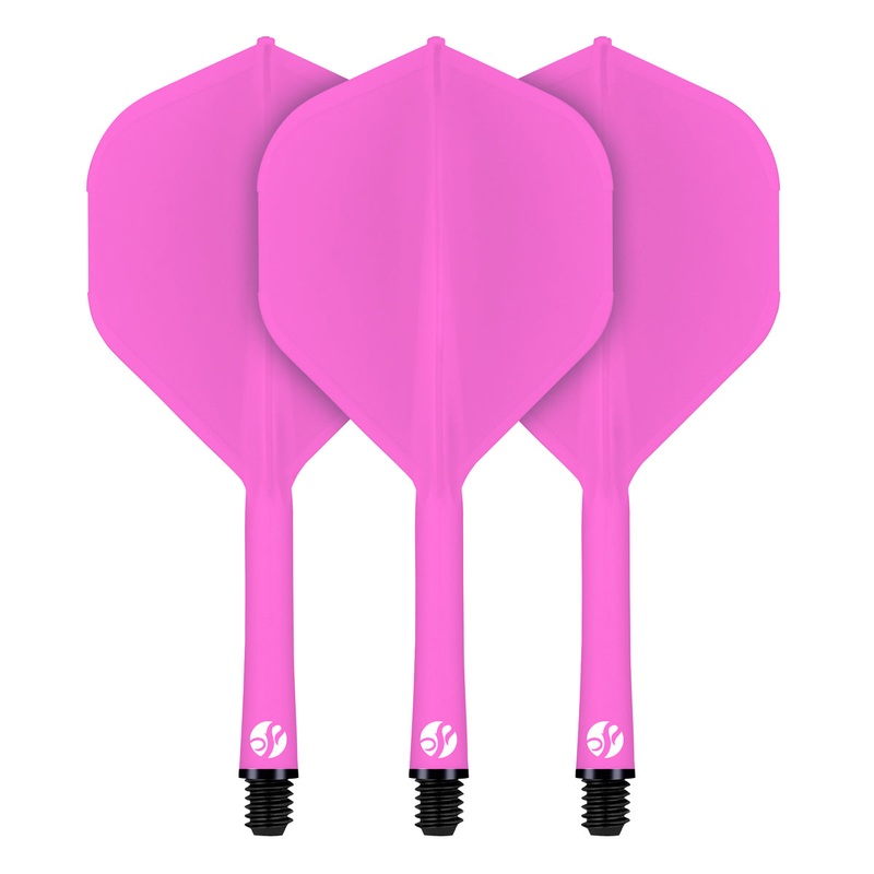 Flight Deck Pink One Piece Dart Flight and Shaft System by Shot Short