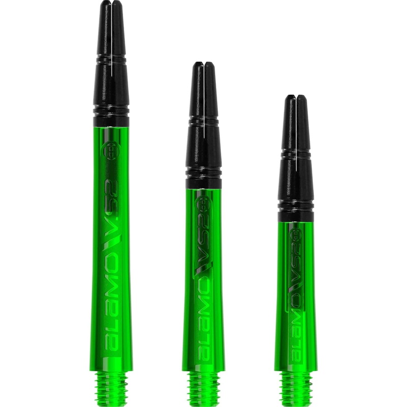 Harrows Alamo VS2 Dart Shafts – Polycarbonate – Black Aluminium Top – Green Medium