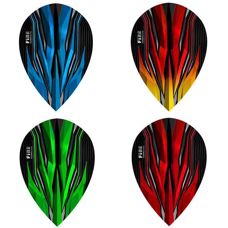 Harrows Fire Pear Dart Flights – 25 SETS Aqua