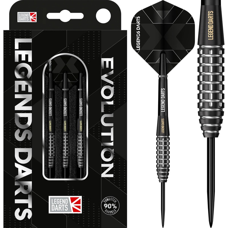 *Legend Darts – Steel Tip – Revolution Series – B13 – Black – Grenade Bomb 22g