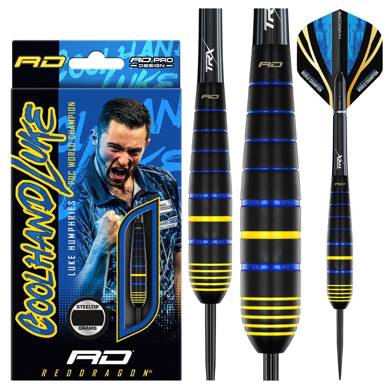 Luke Humphries World Champion Brass Steel Tip Darts by Red Dragon 20 Gram