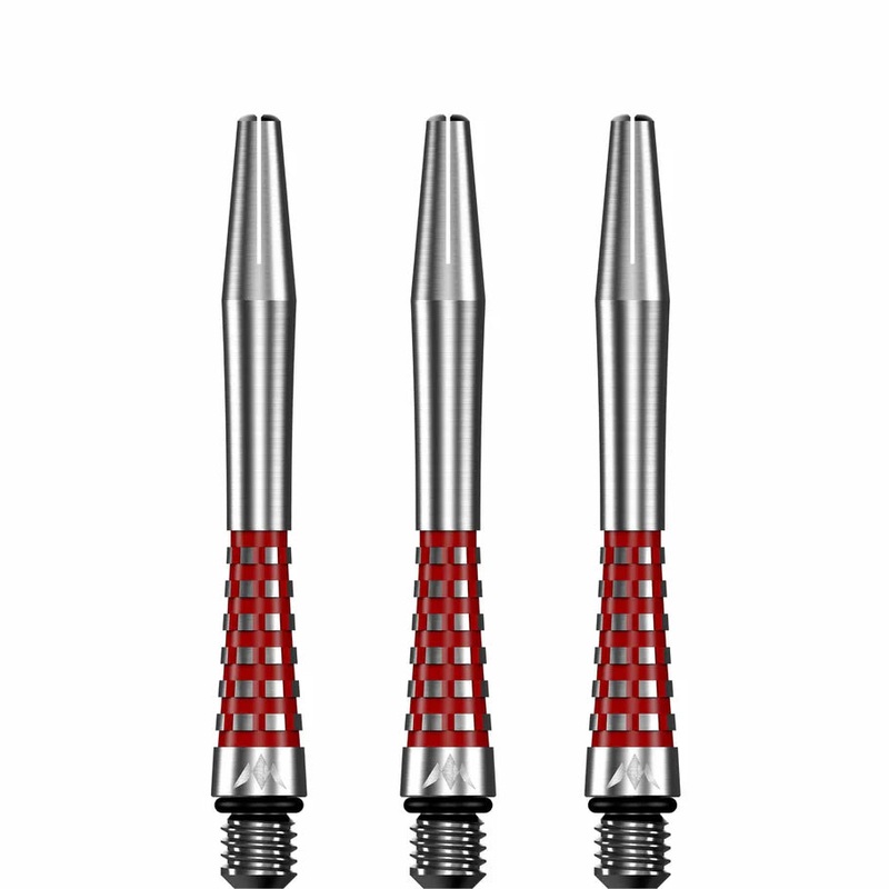 Mission Atom13 Aluminum Shafts – Natural Metal Stems  – Red – Tweenie Red Tweenie (41mm in length excluding thread) Aluminum