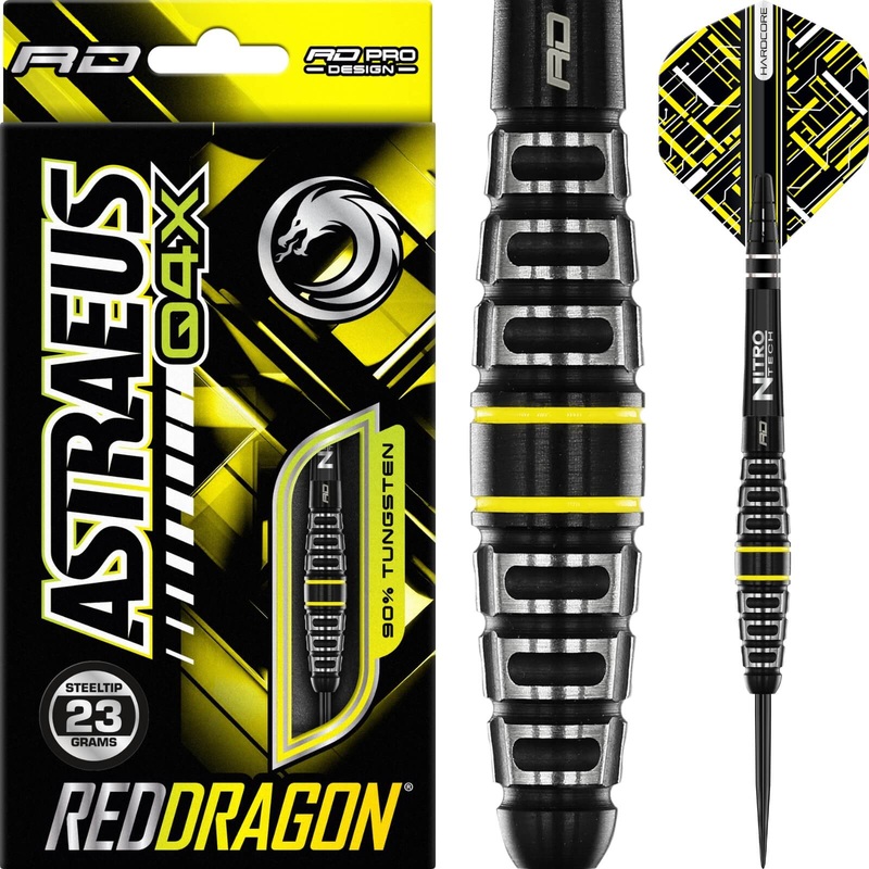 Red Dragon – Astraeus Q4X Torpedo Darts – Steel Tip – 90% Tungsten – 21g 23g 21 grams