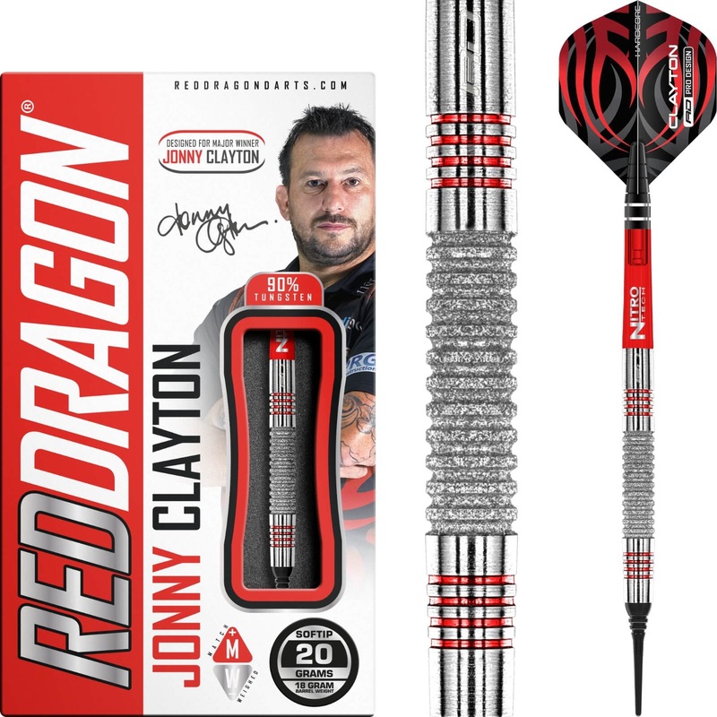 Red Dragon – Jonny Clayton Element Darts – Soft Tip – 90% Tungsten – 20g
