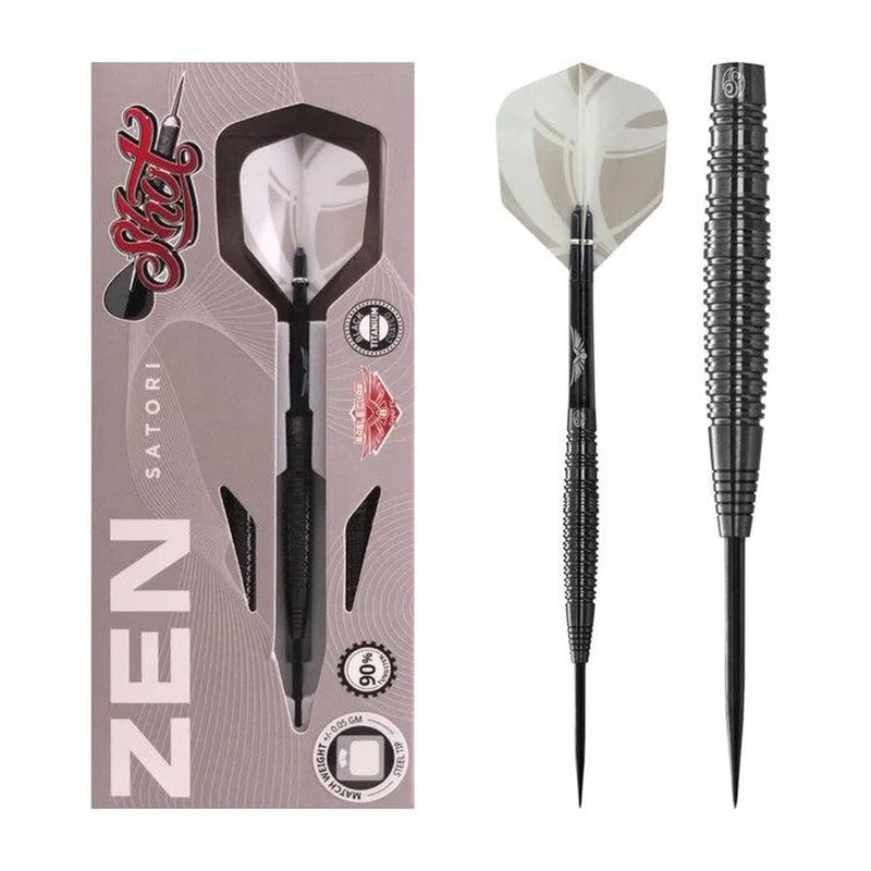 Shot Zen Series Satori 90% Tungsten Steel Tip Darts 23 GRAM