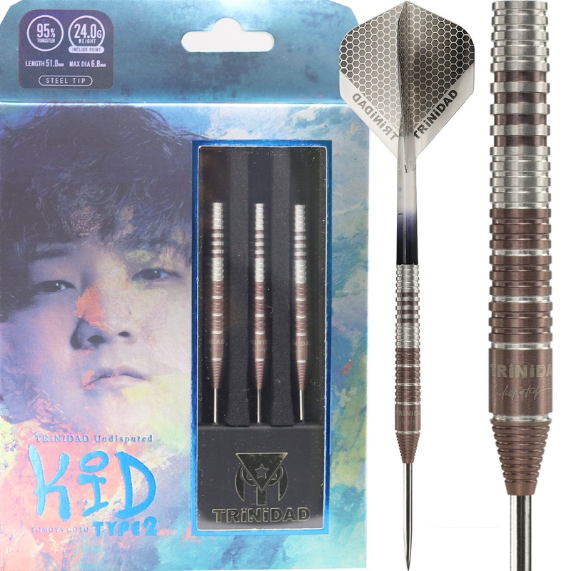Trinidad Undisputed Darts – Steel Tip – 95% Tungsten – Kid2 – 24g