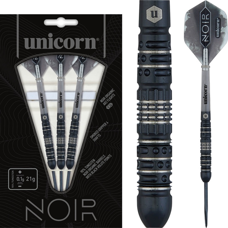 Unicorn – Noir Style 4 Darts – Steel Tip – 90% Tungsten – 21g 23g 25g 21 grams
