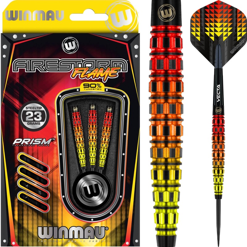 Winmau – Firestorm Flame Darts – Steel Tip – 90% Tungsten – 21g 23g 25g 21 grams