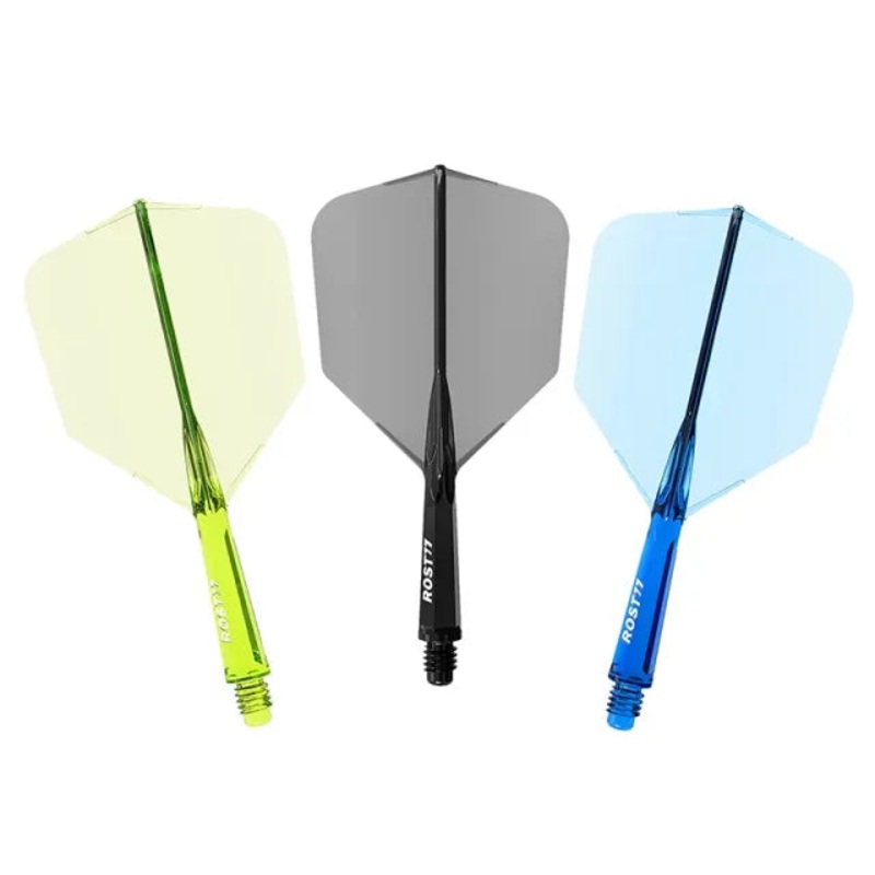 CUESOUL ROST 77 Integrated Dart Shaft & Flight – Big Wing Shape – Long – Transparent B/B/G Transparent Blue Black Green Long (33mm in length excluding thread) Big Wing