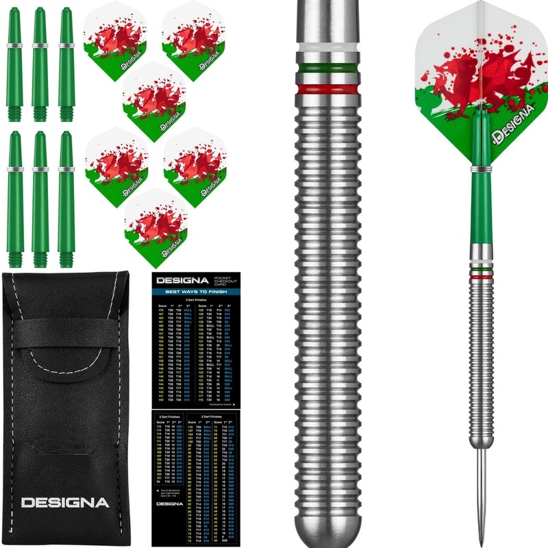 Designa – Patriot-X Darts – Wales – Steel Tip – 90% Tungsten – 22g 24g 22 grams