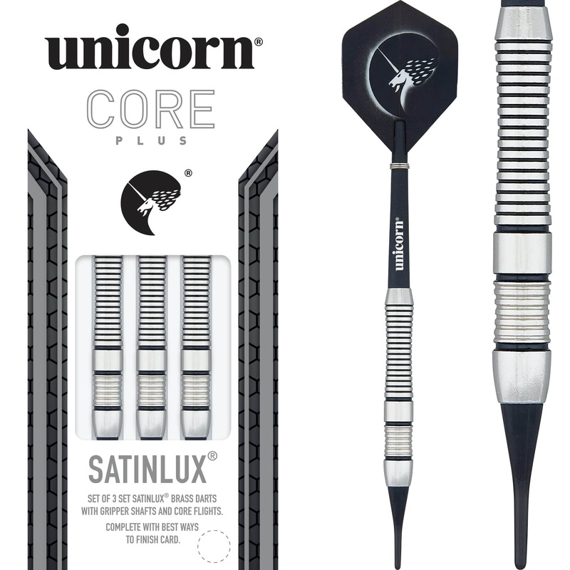 *Unicorn Core Plus Win Darts – Soft Tip SatinLux – Chrome Effect 16g