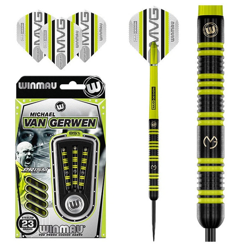 Winmau MvG Pro-Series 85% Tungsten Steel Tip Darts 23 GRAM