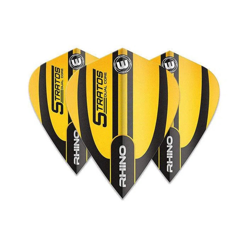 Winmau Rhino Extra Thick Kite Stratos Yellow & Black Flights