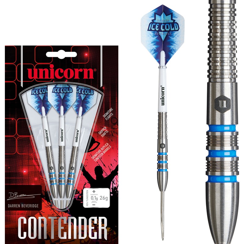 Darren Beveridge 90% Tungsten Steel Tip Darts by Unicorn 26 Gram