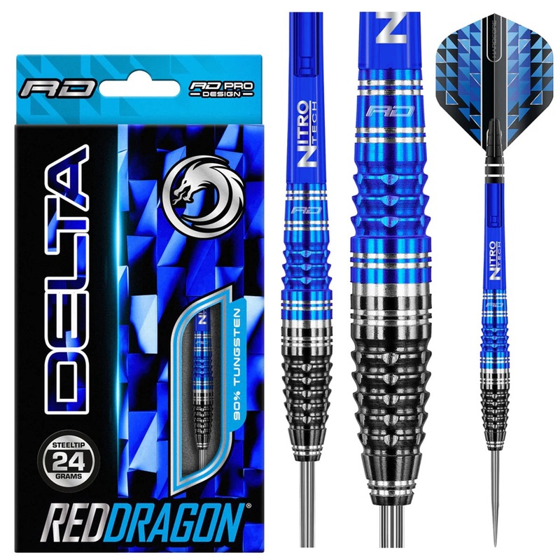 Delta 2 90% Tungsten Steel Tip Darts by Red Dragon 24 Gram