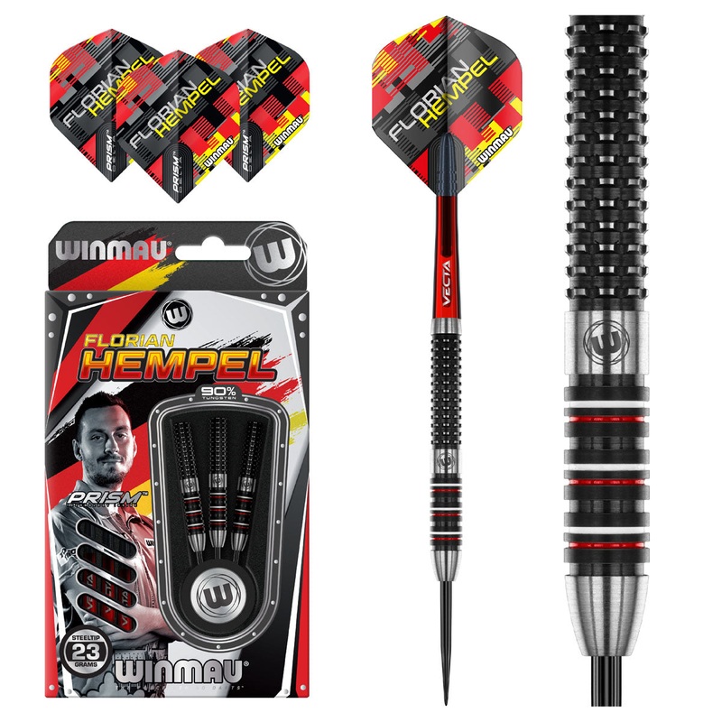 Florian Hempel 90% Tungsten Steel Tip Darts by Winmau 23 Gram