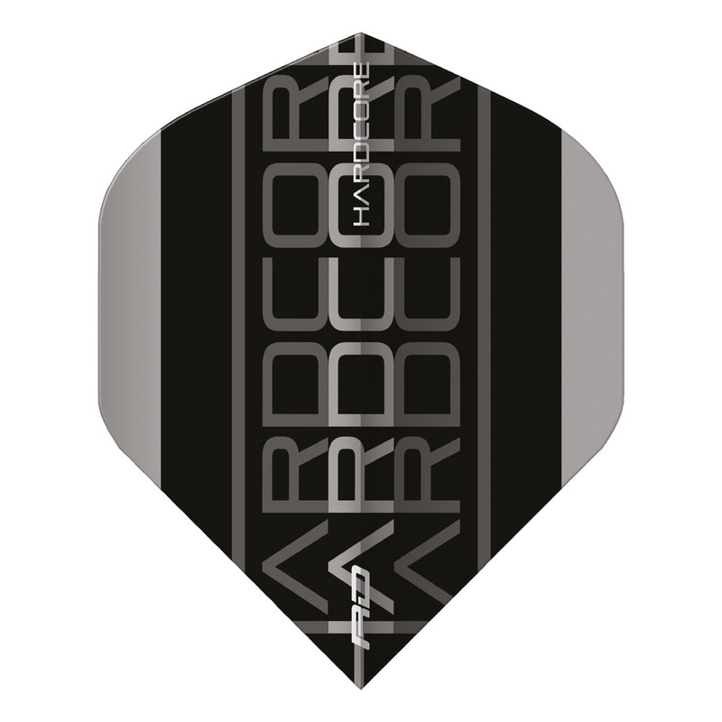 Hardcore XT Grey and Black Triple Standard Dart Flights by Red Dragon