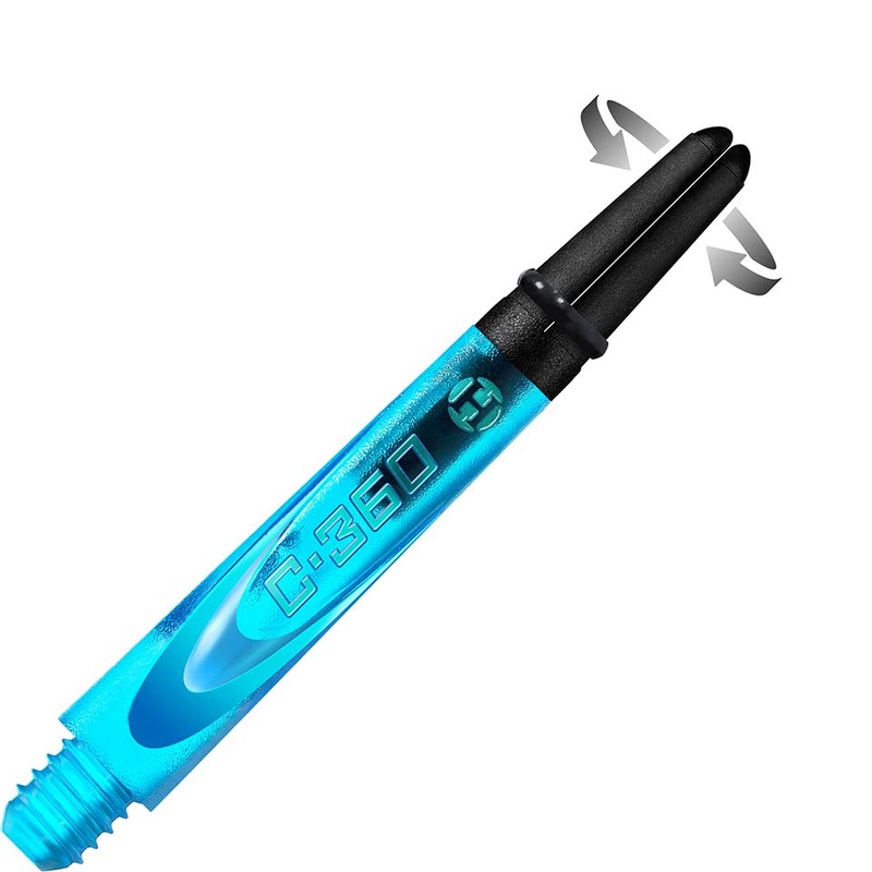 Harrows Carbon 360 Dart Shafts – Midi Aqua