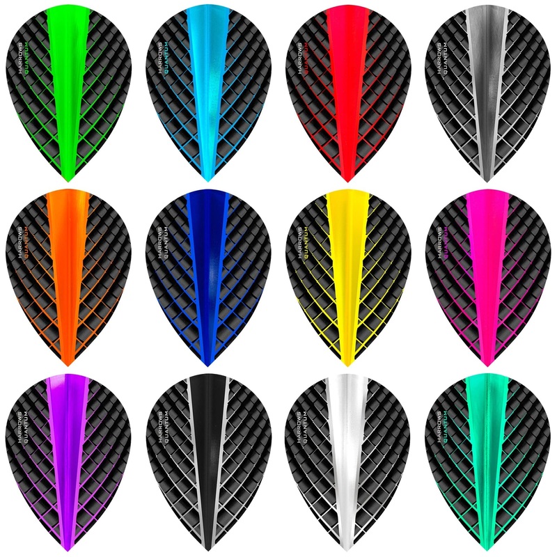 *Harrows Quantum Dart Flights – 3D Effect – 100 Micron – Pear Aqua
