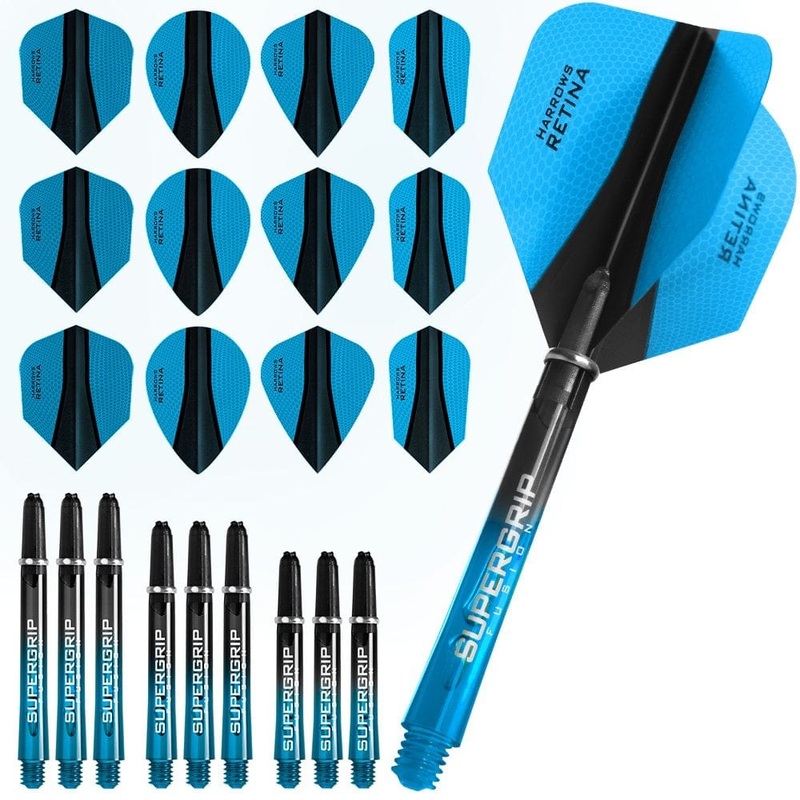 Harrows Retina Fusion X – Flight & Shaft Combo Kit – Mixed – Aqua Blue
