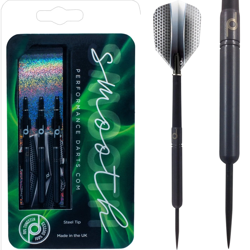 Performance Darts – Smooth – Steel Tip – Black 22g